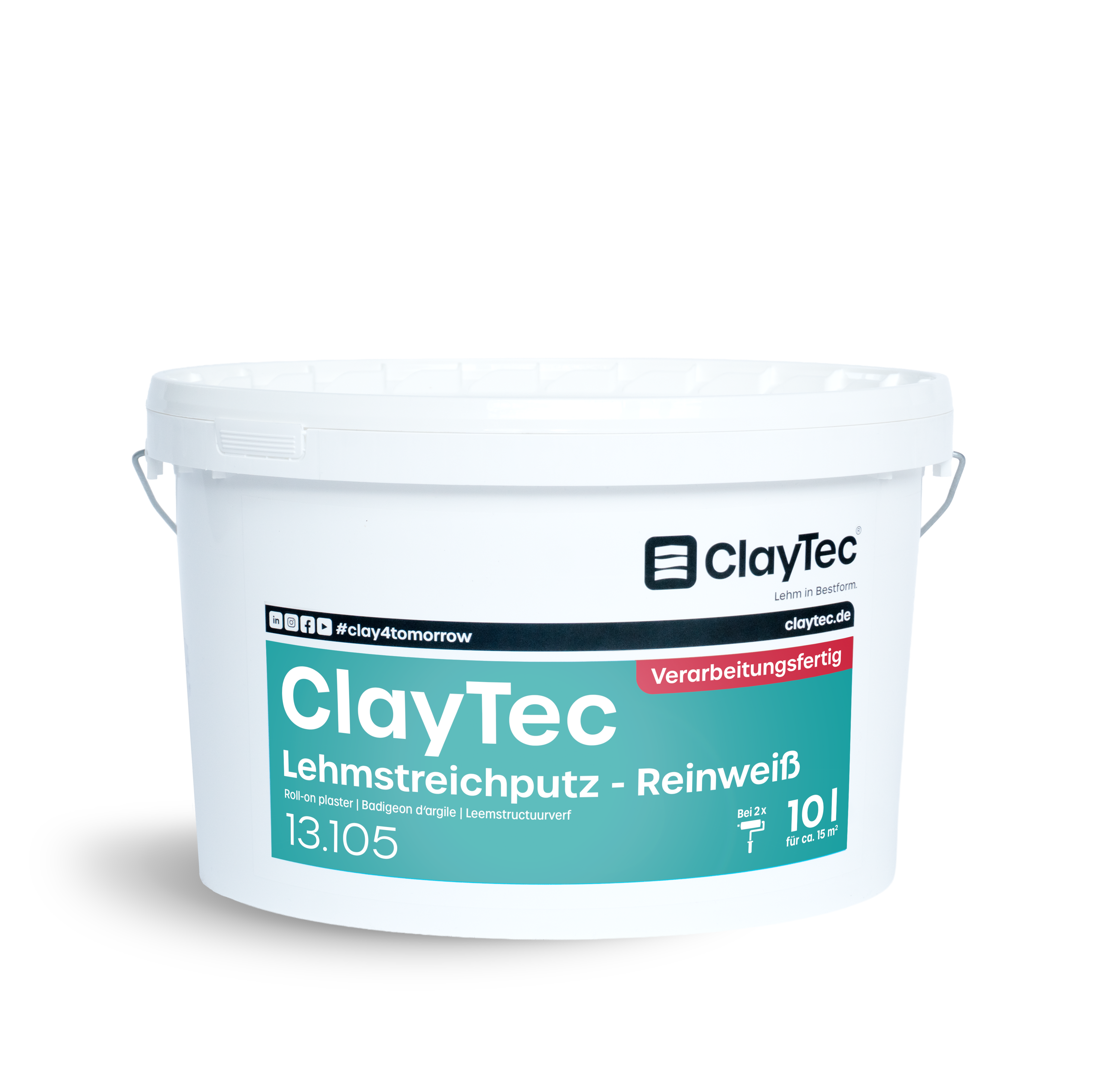 ClayTec Lehmstreichputz, verarbeitungsfertig