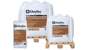 Lehm-Unterputz mit Stroh