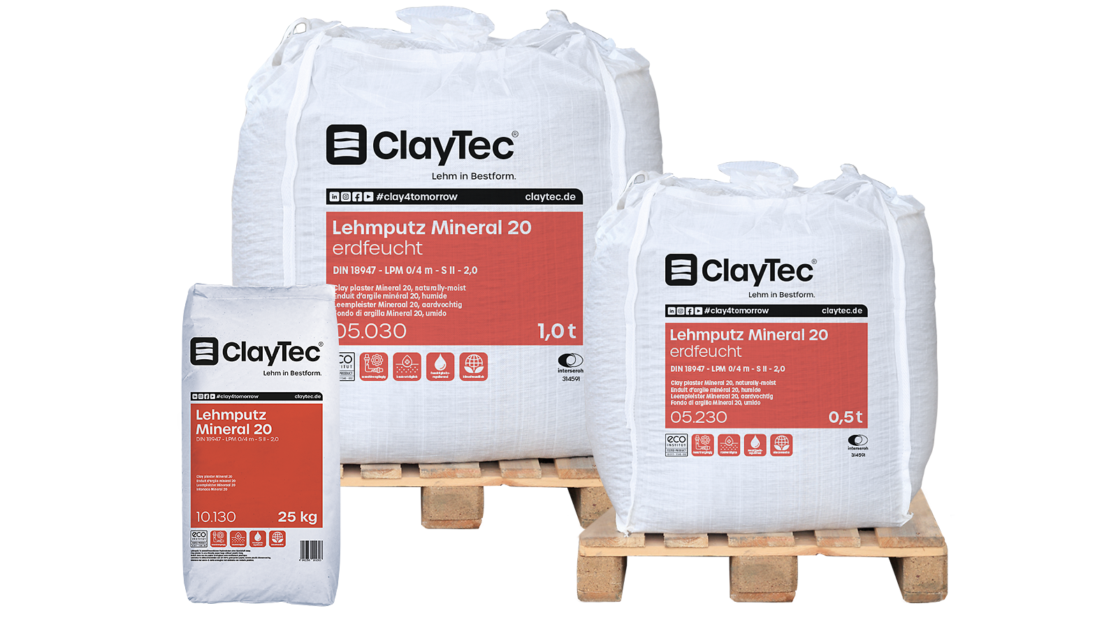 Lehmputz Mineral 20